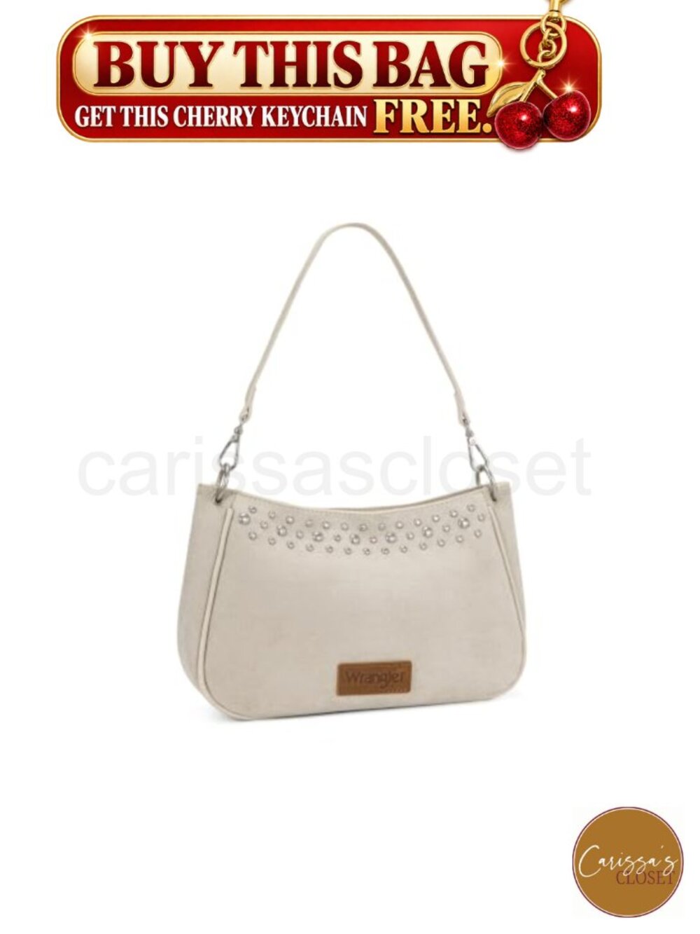 ✨Montana West Studded Faux Suede Slouchy Hobo Shoulder Bag Western Purse